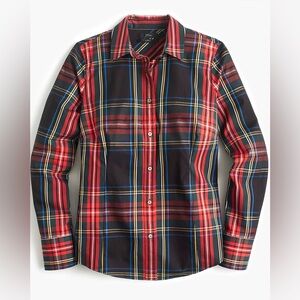 J. Crew Women's Multicolor Tartan Plaid Button Down Shirt